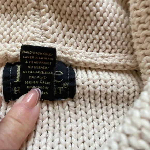 PURE HANDKNIT Button Front Knit Sweater Jacket M/L - Picture 9 of 10